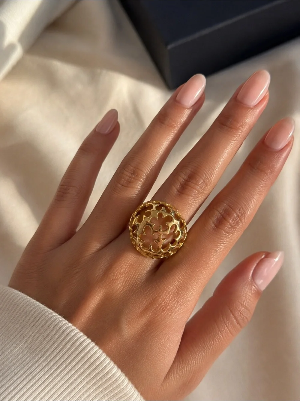 Stainless steel‎ beautiful woman ring size 8